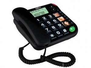 KXT480-CERNA Maxcom - nrov telefon s velkmi tlatky vhodn pro seniory, s LCD, barva ern