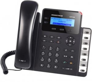GXP-1628 Grandstream - IP telefon, LCD, 2x SIP účty, 2 linky, 2x RJ45 Gb, POE, HD audio, podsvíc. LCD, 8x BLF