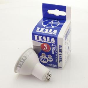 GU100540-5 Tesla - LED žárovka GU10, 5W, 230V, 410lm, 25 000h, 4000K denní bílá, 100st