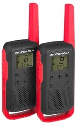 TLKR T62 RED Motorola - sada 2 vyslaek PMR446, dosah a 8 km