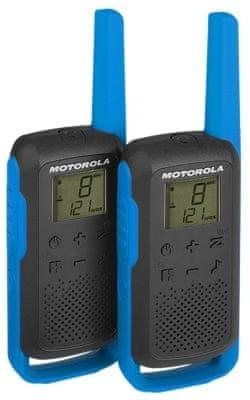TLKR T62 BLUE Motorola - sada 2 vyslaek PMR446, dosah a 8 km