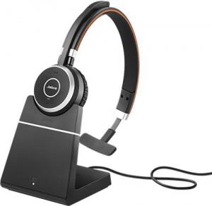 EVOLVE-65-MONO-STAND-MS Jabra - bezdrátová náhlavní souprava pro PC, Bluetooth, USB, spona přes hlavu, na jedno ucho