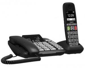 GIGASET-DL780PLUS-BLACK Gigaset - kombinovan standard. telefon s displ. v. bedzrt. sluchtka s nabjekou,ern